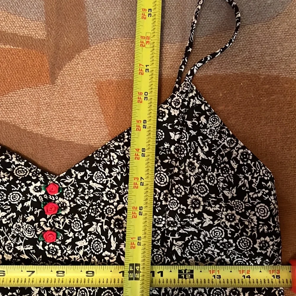 Simple Floral dress with dainty Red Roses embellishment, S